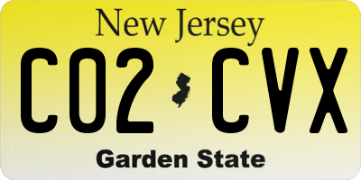 NJ license plate C02CVX