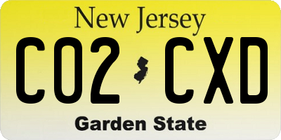 NJ license plate C02CXD