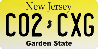 NJ license plate C02CXG