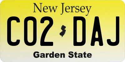 NJ license plate C02DAJ