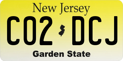 NJ license plate C02DCJ