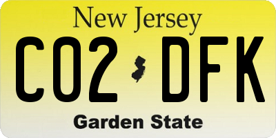 NJ license plate C02DFK