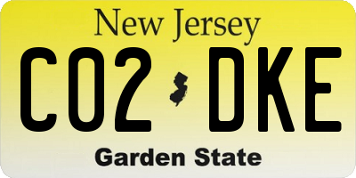 NJ license plate C02DKE