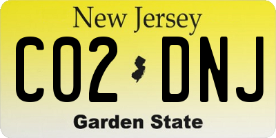 NJ license plate C02DNJ