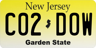 NJ license plate C02DOW