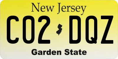 NJ license plate C02DQZ