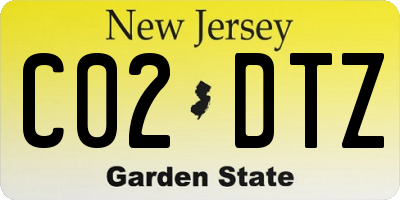 NJ license plate C02DTZ