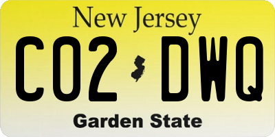NJ license plate C02DWQ