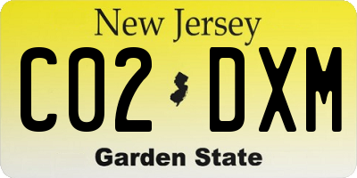 NJ license plate C02DXM