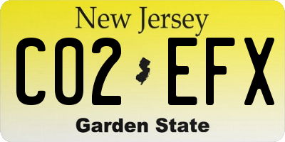NJ license plate C02EFX
