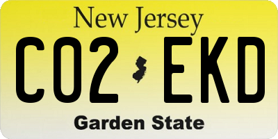 NJ license plate C02EKD