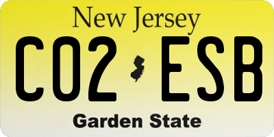 NJ license plate C02ESB