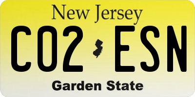 NJ license plate C02ESN