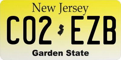 NJ license plate C02EZB