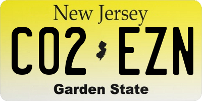 NJ license plate C02EZN
