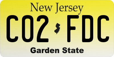 NJ license plate C02FDC