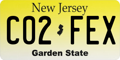 NJ license plate C02FEX