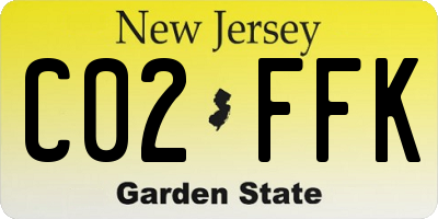 NJ license plate C02FFK