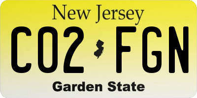 NJ license plate C02FGN