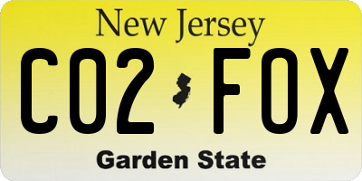 NJ license plate C02FOX