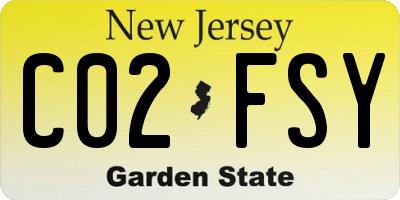 NJ license plate C02FSY