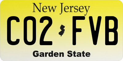 NJ license plate C02FVB