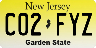NJ license plate C02FYZ