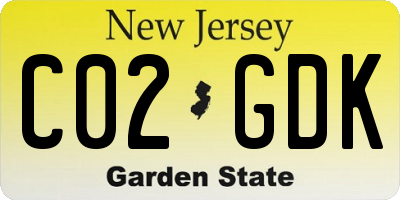 NJ license plate C02GDK