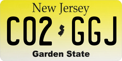 NJ license plate C02GGJ