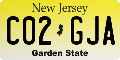 NJ license plate C02GJA