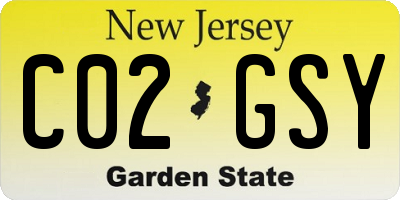 NJ license plate C02GSY