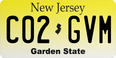 NJ license plate C02GVM