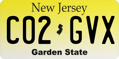 NJ license plate C02GVX