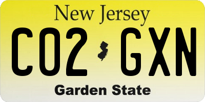 NJ license plate C02GXN