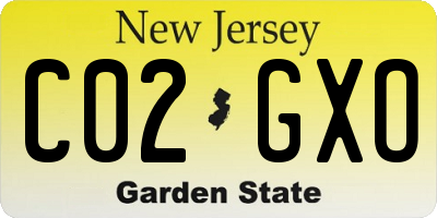 NJ license plate C02GXO