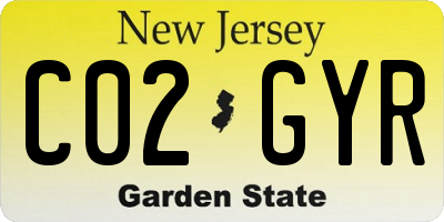 NJ license plate C02GYR