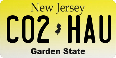 NJ license plate C02HAU