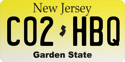 NJ license plate C02HBQ