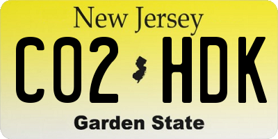 NJ license plate C02HDK