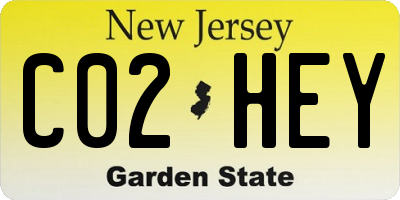 NJ license plate C02HEY