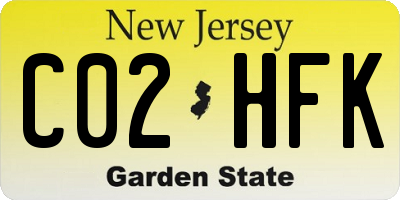 NJ license plate C02HFK