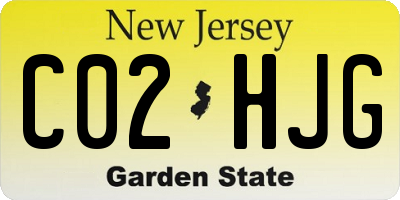 NJ license plate C02HJG