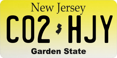 NJ license plate C02HJY