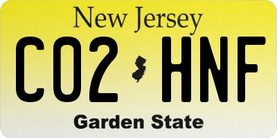 NJ license plate C02HNF