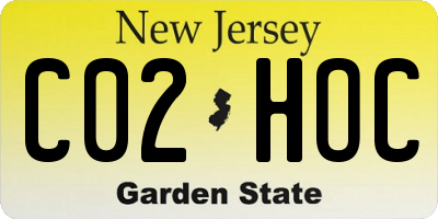 NJ license plate C02HOC