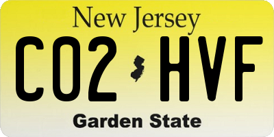 NJ license plate C02HVF