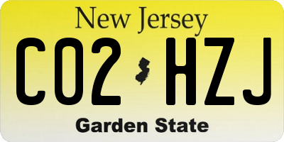 NJ license plate C02HZJ