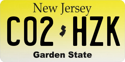 NJ license plate C02HZK