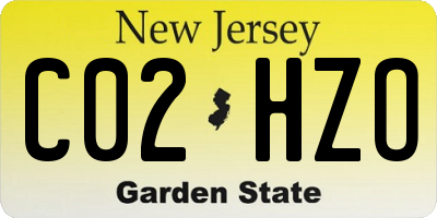 NJ license plate C02HZO