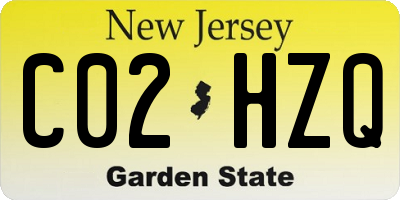NJ license plate C02HZQ